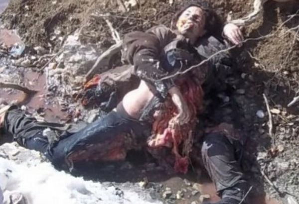 ◆殺されて遺体をも蹂躙されるクルド人女性兵士。これが地獄の光景だ